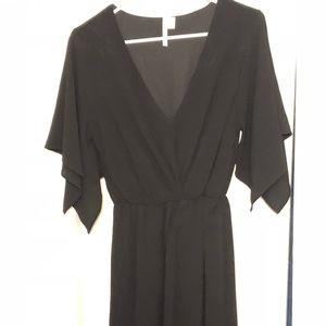 Francesca’s black   wrap dress